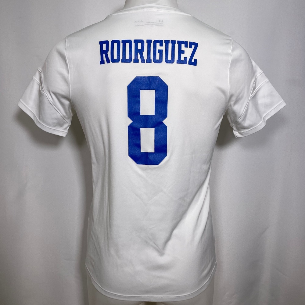 Karina Rodriguez #8 UCLA Soccer Under Armour HeatGear White Jersey Women's LARGE